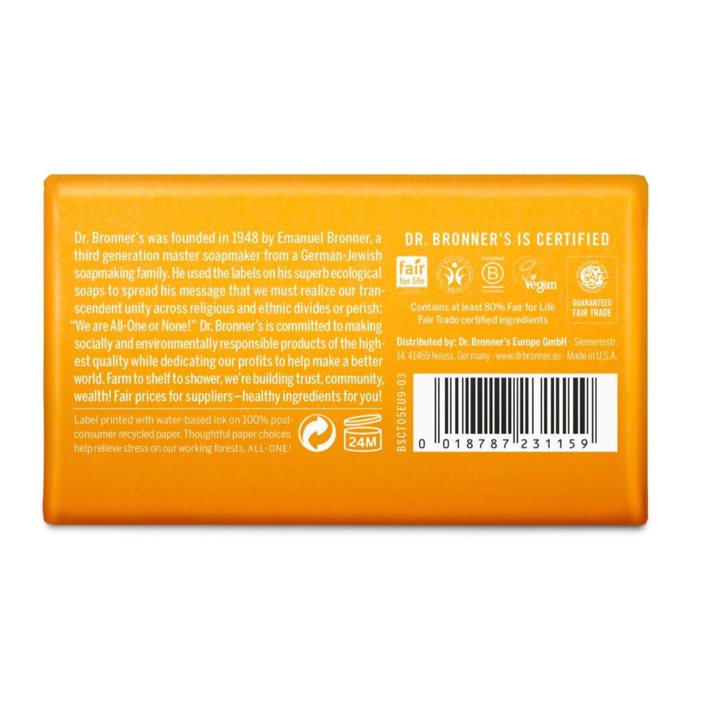 Jabón Sólido Puro de Cítricos Orgánicos Dr. Bronner's 140g-2