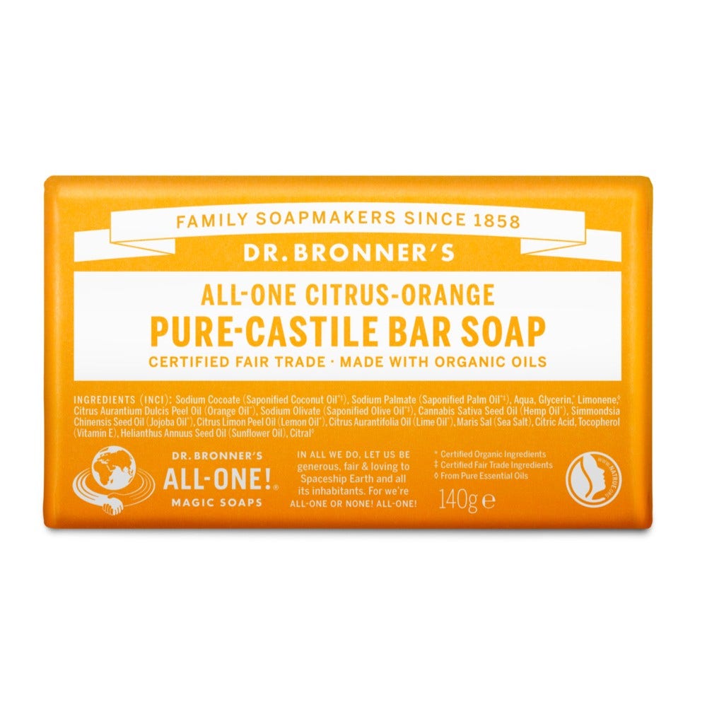 Jabón Sólido Puro de Cítricos Orgánicos Dr. Bronner's 140g-1