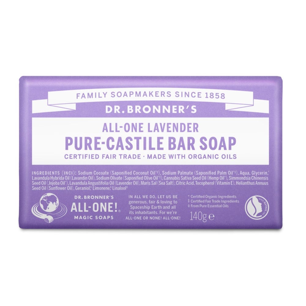 Jabón Sólido de Lavanda Pura Orgánica Dr. Bronner's 140g-1