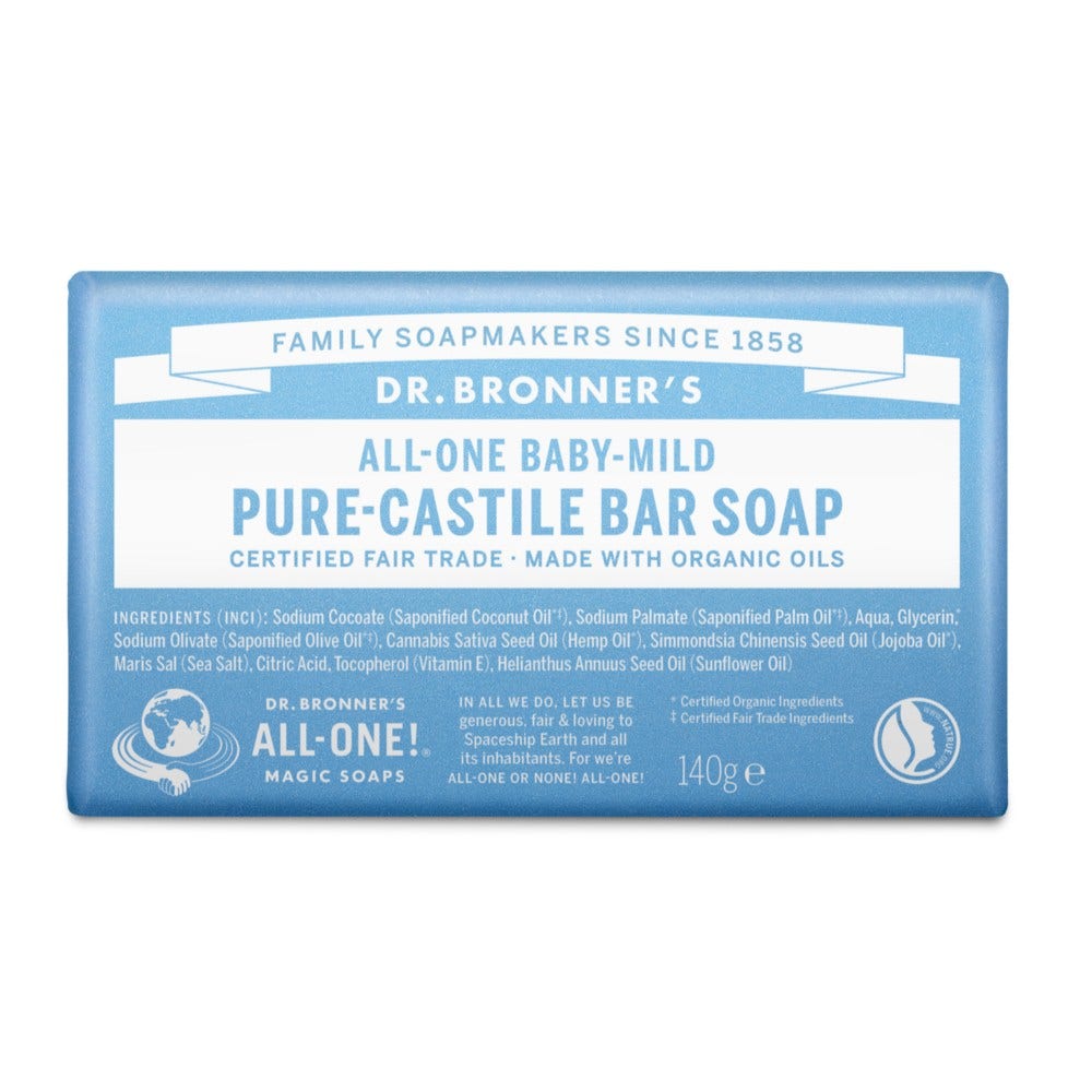 Jabón Sólido Puro Orgánico Sin Perfume Dr. Bronner's 140g-1