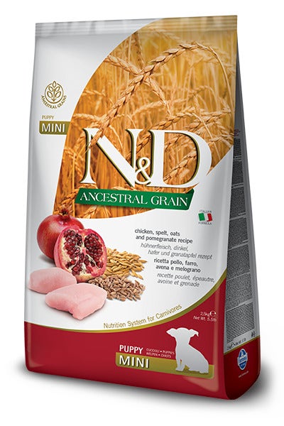 Farmina N&D Ancestral Grain Pollo E Melograno Cani Cuccioli Taglia Mini Sacco 2,5kg-1