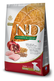 Farmina N&D Ancestral Grain Perros Cachorros Pollo Y Granada Tamaño Mini Bolsa 7kg-1