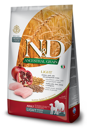 Farmina N&D Ancestral Grain Light Pollo Y Granada Perros Adultos Mediano Y Grande Saco 12kg-1