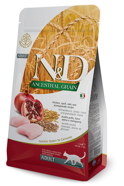 Farmina N&D Ancestral Grain Pollo Y Granada Gatos Adultos Bolsa 5kg-1