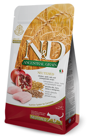 Farmina N&D Ancestral Grain Castrado Pollo Y Granada Gatos Adultos Esterilizados Bolsa 5kg-1