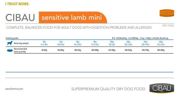 Cibau Adult Mini Sensitive Cordero Para Perros Adultos 2,5kg-2