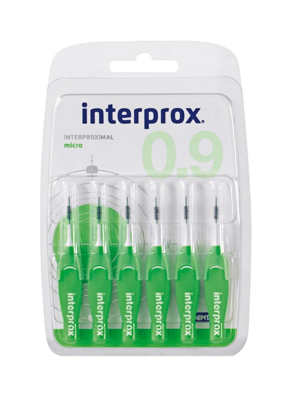 Interprox Micro Cepillo Espacio Interdental 0,9mm Blíster 6 Piezas-4