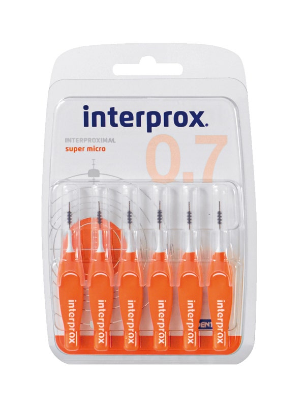 Interprox Super Micro Cepillo Espacio Interdental 0,7mm Blister 6 Piezas-4