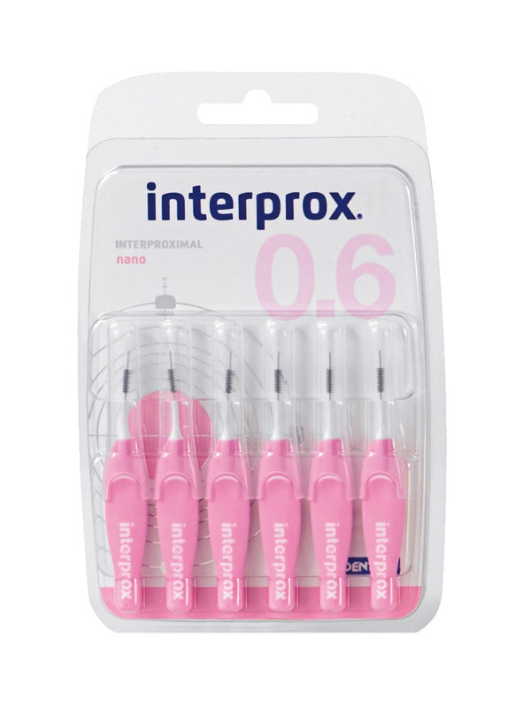 Interprox Nano Cepillo Espacio Interdental 0,6mm Blíster 6 Piezas-4