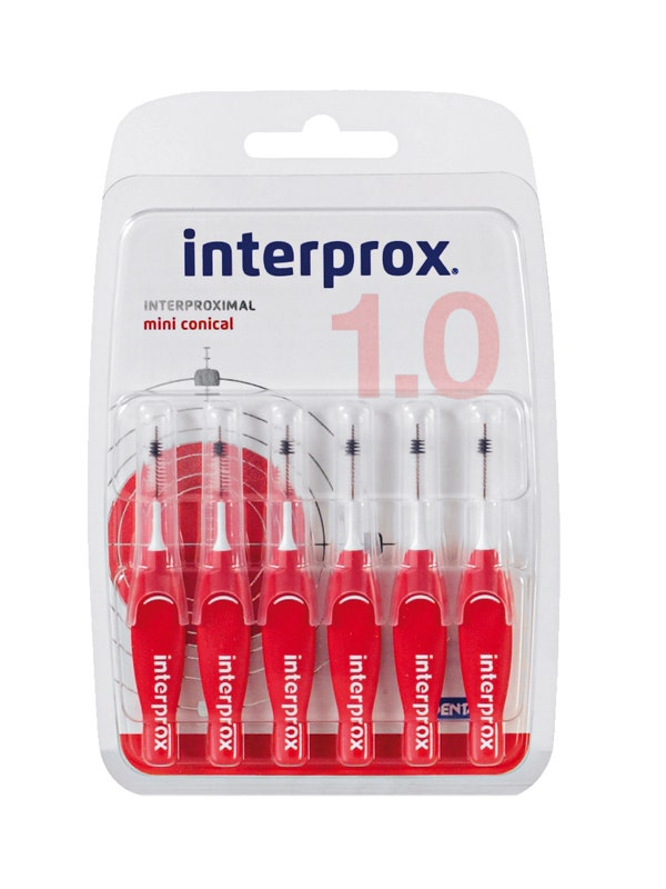 Interprox Mini Cepillo Cónico para Espacio Interdental 1.0mm Blíster 6 Piezas-3