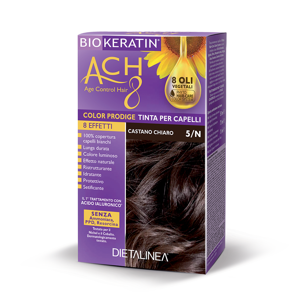 Biokeratin Ach8 Color de Cabello Castaño Claro 5 / N-1