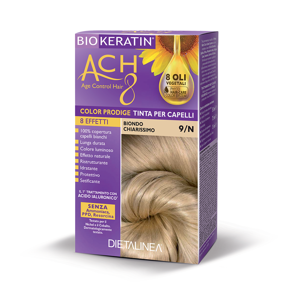 Biokeratin Ach8 Hair Color Rubio Muy Claro 9 / N-1