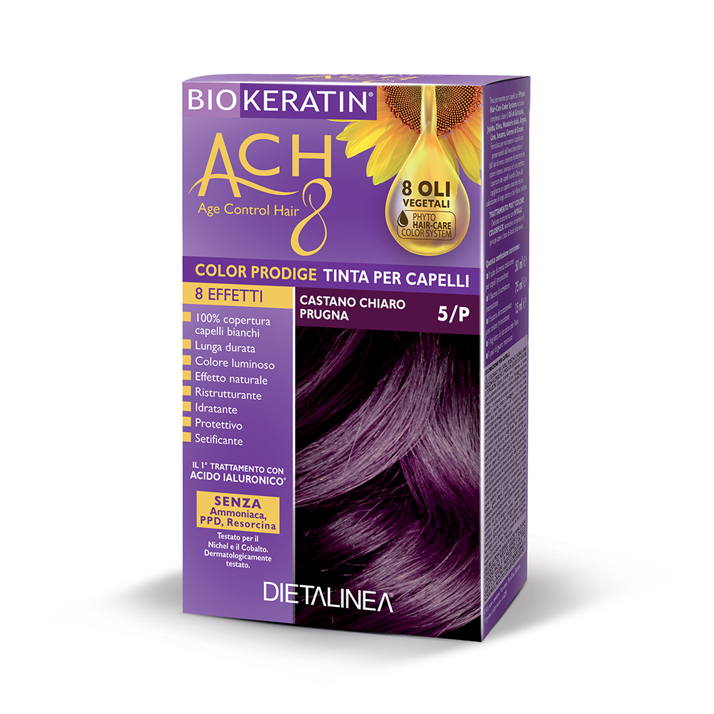 Biokeratin Ach8 Color de Cabello Castaño Claro Ciruela 5/P-2
