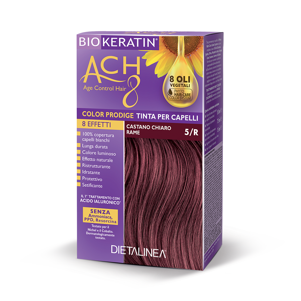 Biokeratin Ach8 Color de Cabello Castaño Claro Cobre 5 / R-2