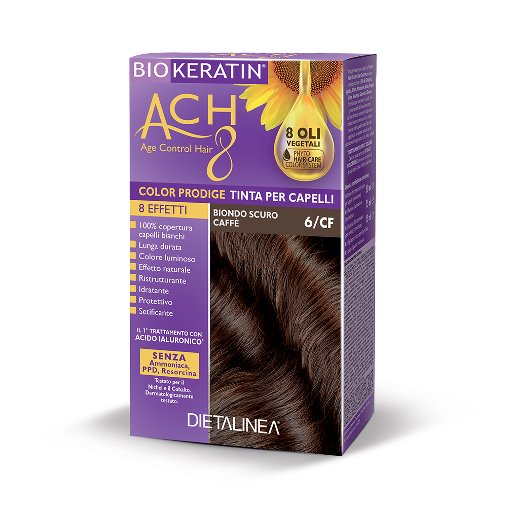 Biokeratin Ach8 Color de Cabello Rubio Oscuro Café 6 / CF-1