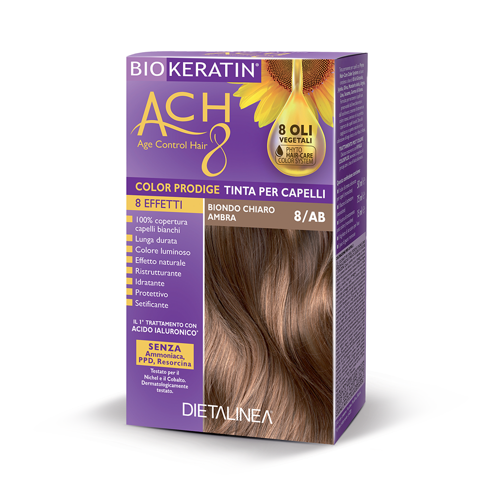 Biokeratin Ach8 Color de Cabello mbar Rubio Claro 8 / AB-2