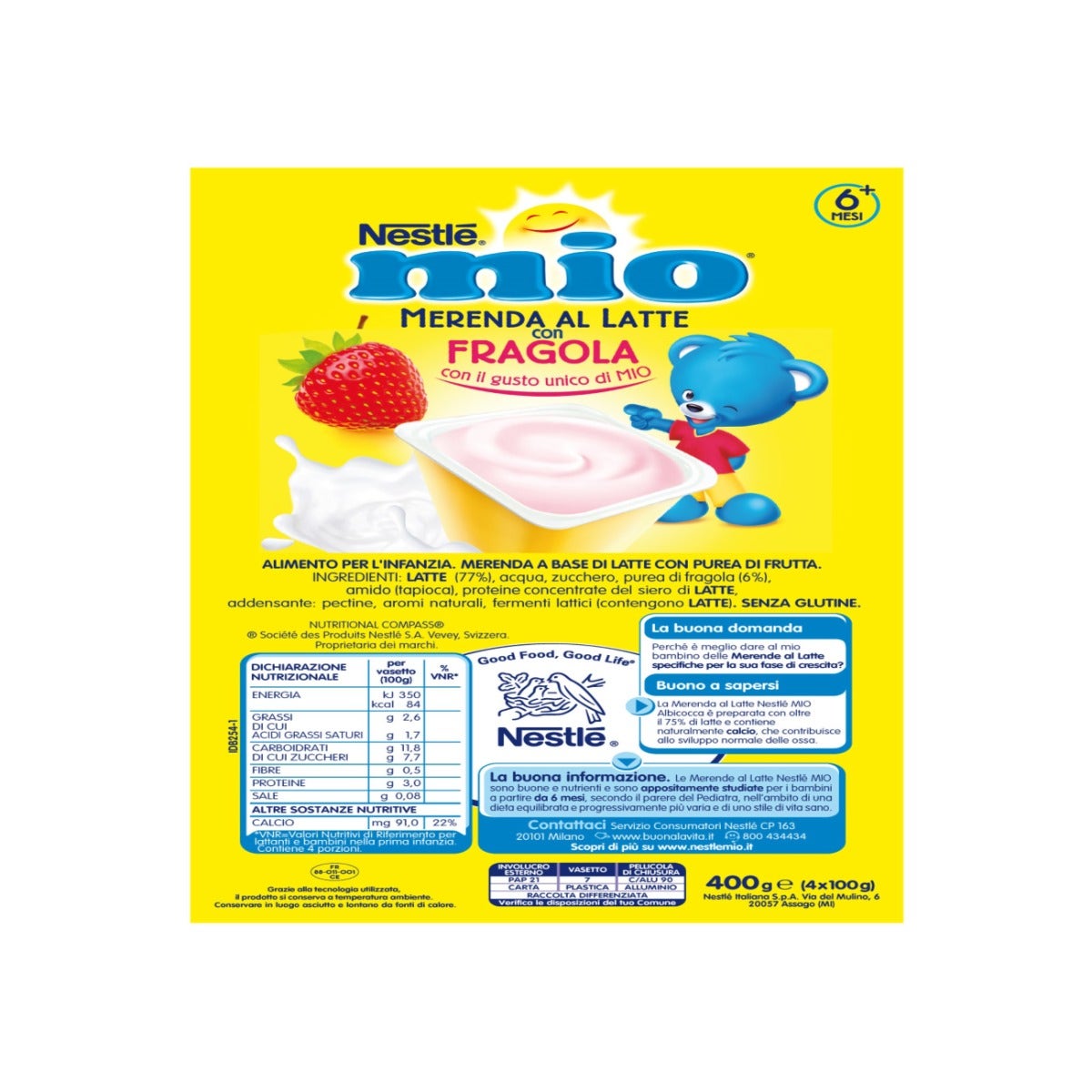 Nestlè Mi Merienda Fresa 4x100g 6Mesi+-4