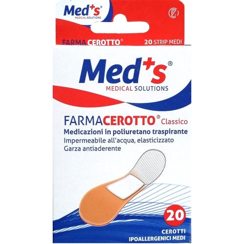 Meds Classic Medium Hipoalergénico Poliuretano Parche 20 Piezas-2