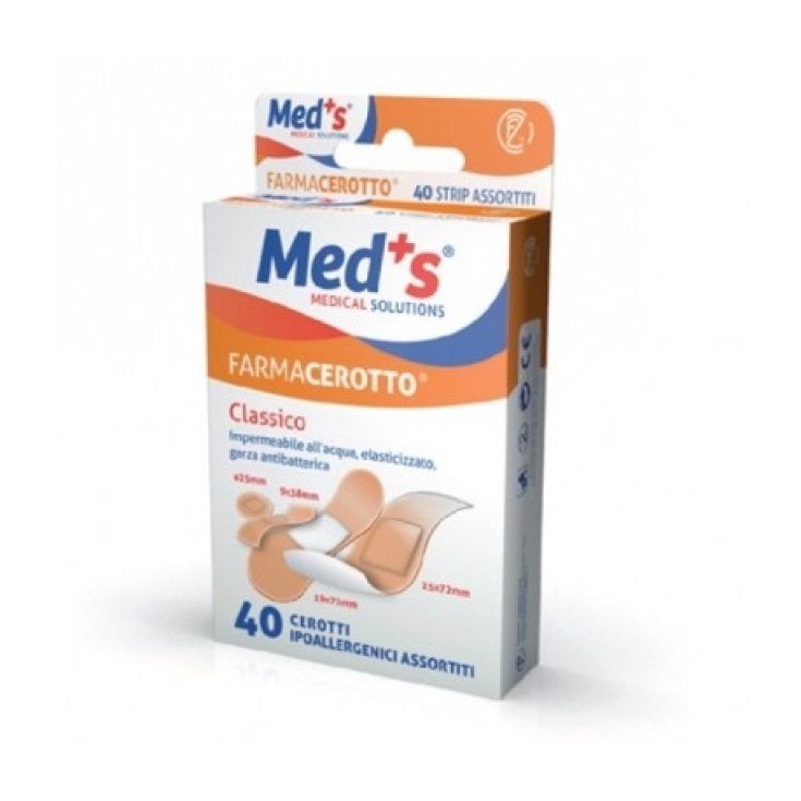 Meds Strips Classic Parche de Poliuretano Hipoalergénico 40 Parches Surtidos-3