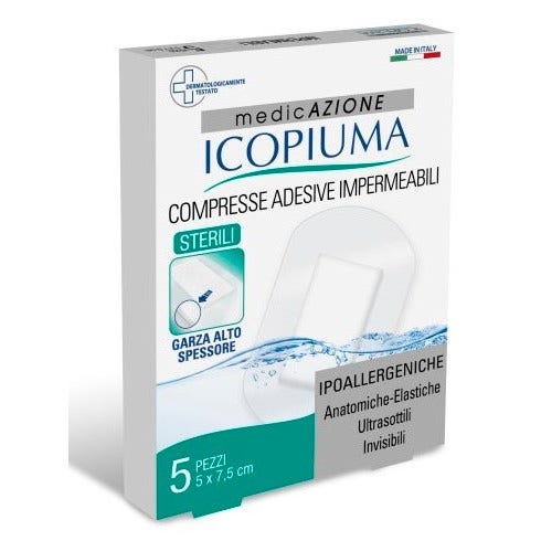 Icopiuma Apósito Postoperatorio Gasa Comprimida 5x7,5cm 5 Piezas-2