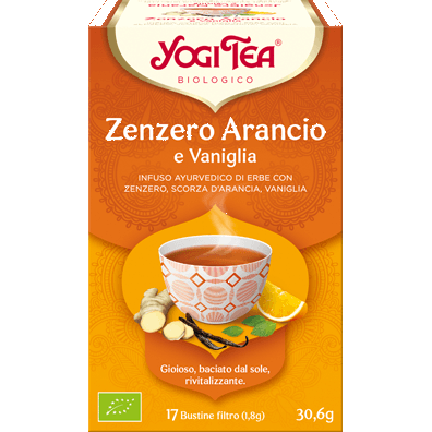 Yogi Tea Infusión de Jengibre, Naranja y Vainilla 17 Sobres-1