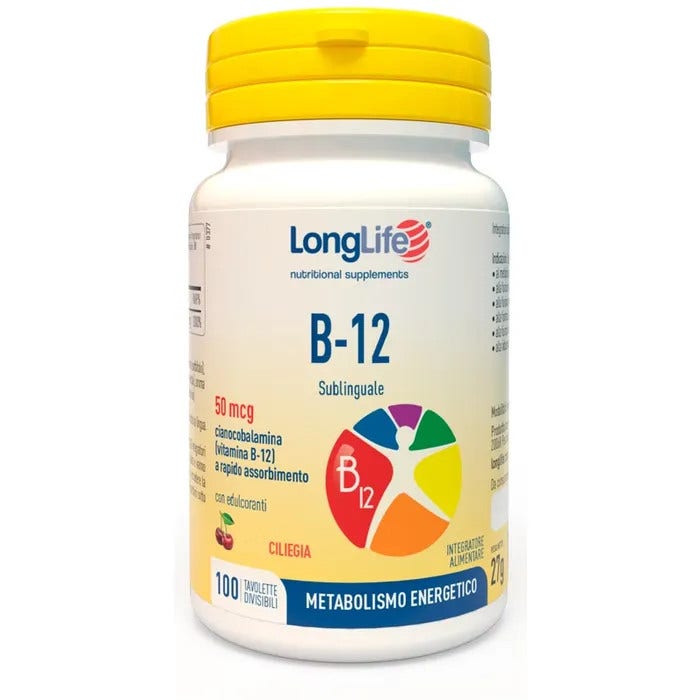 Longlife B12 50mcg Sublingual 100 Comprimidos-4