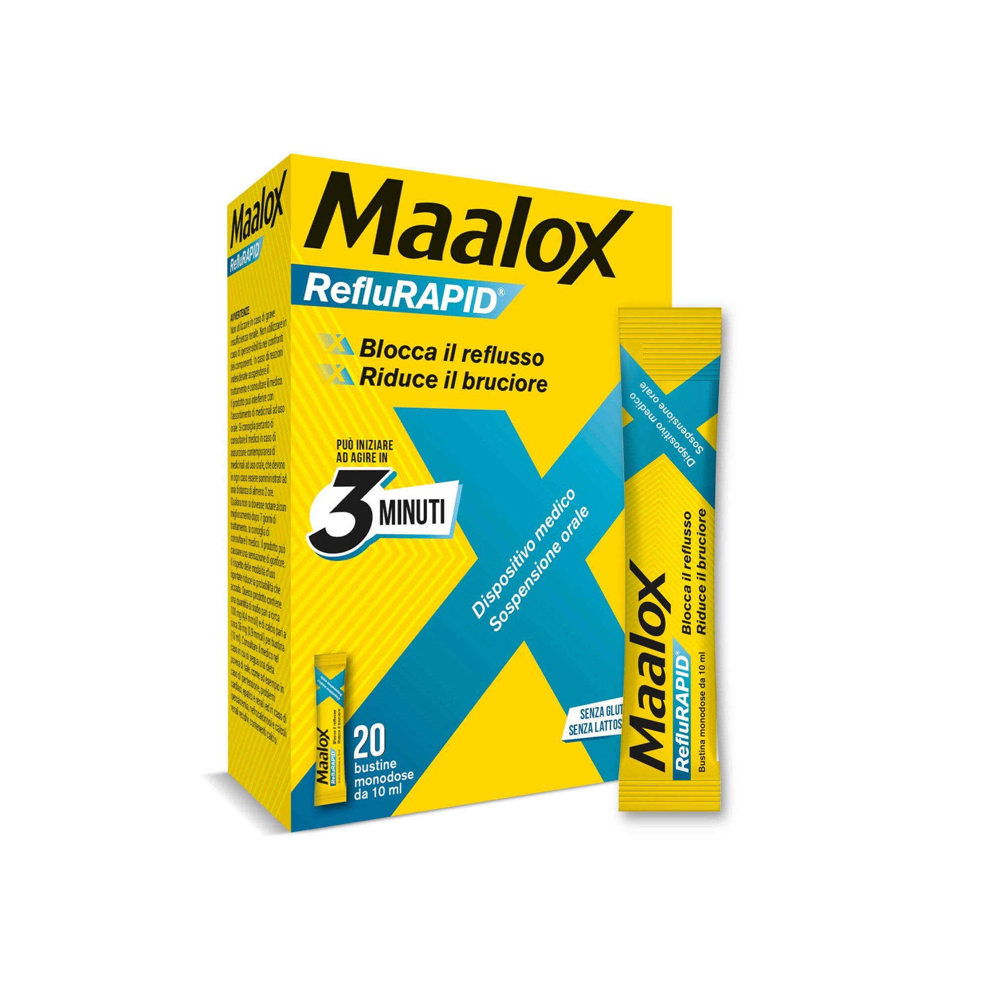 Maalox Reflurapid, Reflujo y Acidez, Acidez Gástrica, 20 sobres-1
