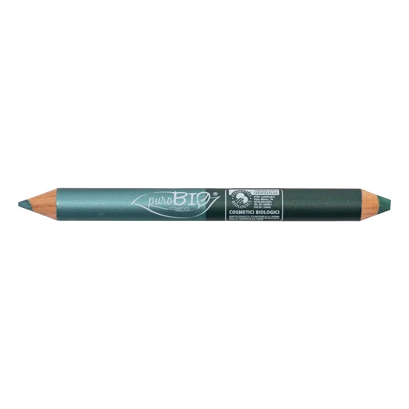 Purobio Lápiz Dúo Kajal Sombra de Ojos Verde Noche 2,8g-2