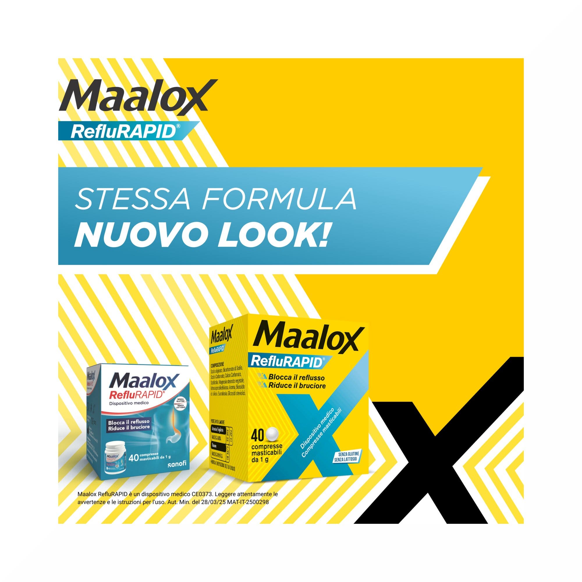 Maalox Reflurapid, Reflujo y Acidez, Acidez Gástrica, 40 comprimidos masticables-2