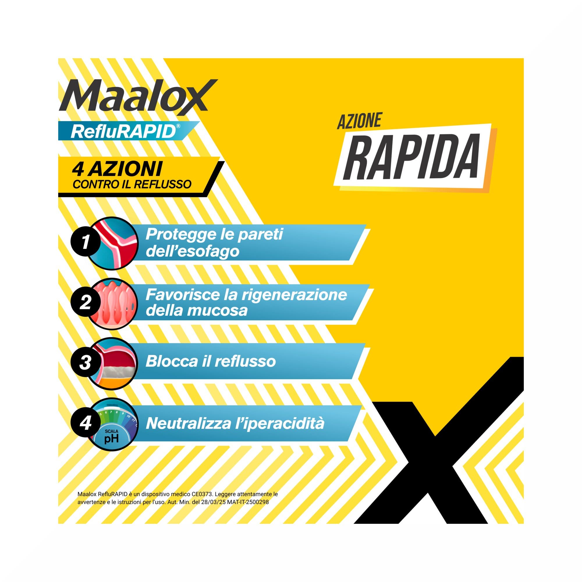 Maalox Reflurapid, Reflujo y Acidez, Acidez Gástrica, 40 comprimidos masticables-3
