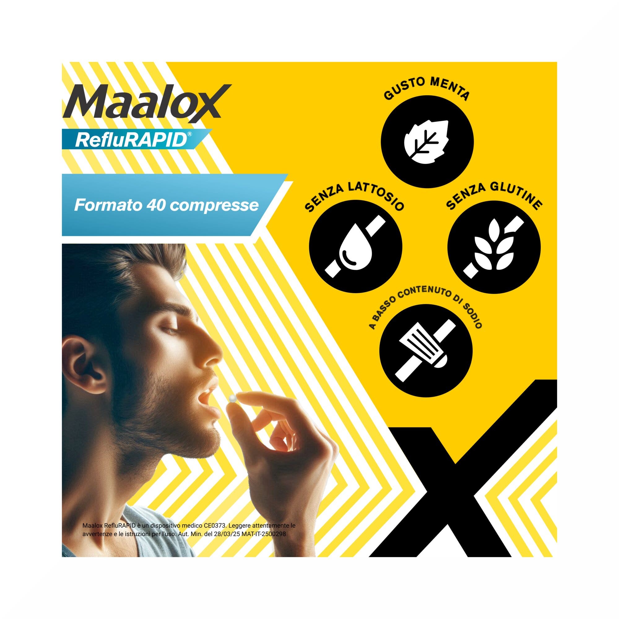 Maalox Reflurapid, Reflujo y Acidez, Acidez Gástrica, 40 comprimidos masticables-5