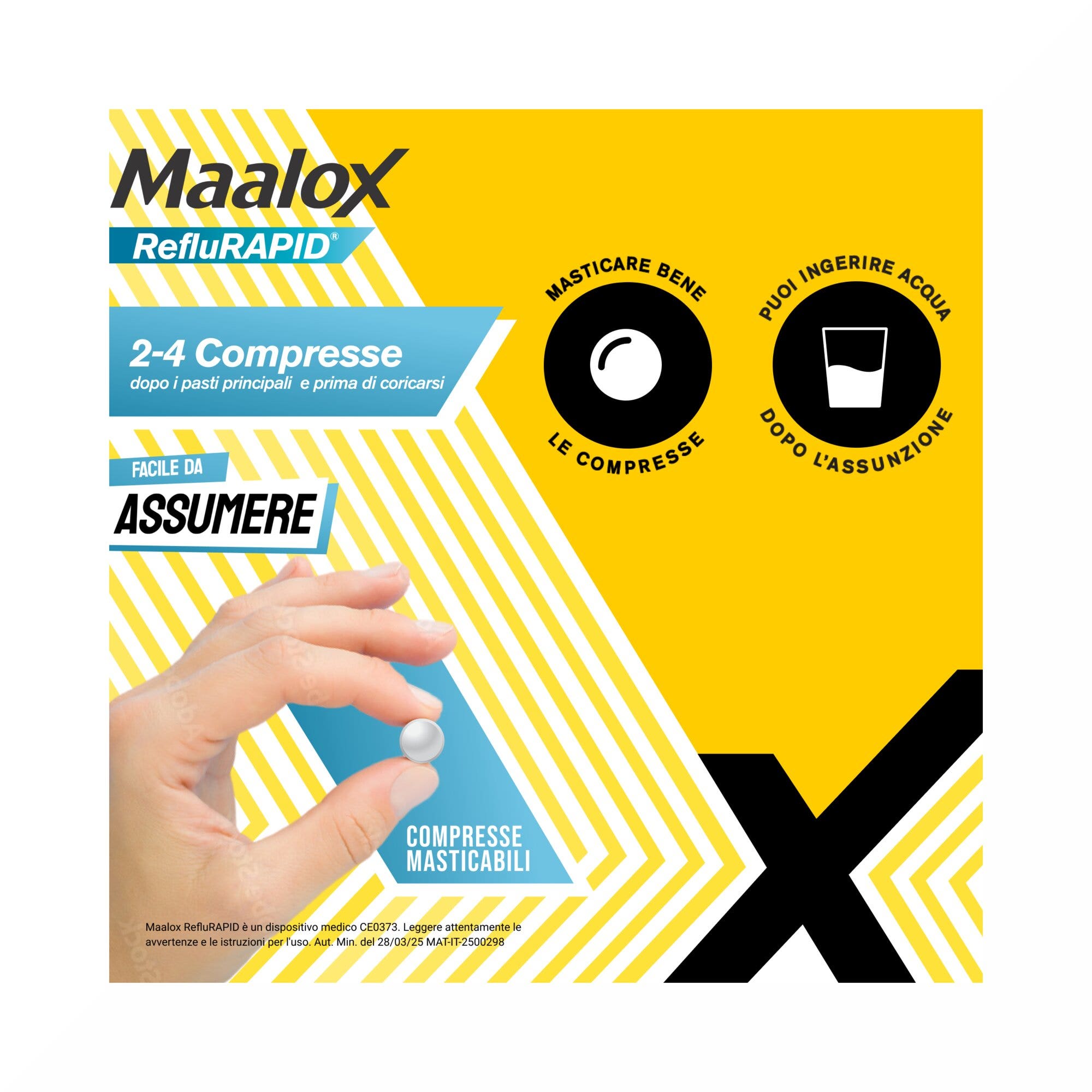 Maalox Reflurapid, Reflujo y Acidez, Acidez Gástrica, 40 comprimidos masticables-6