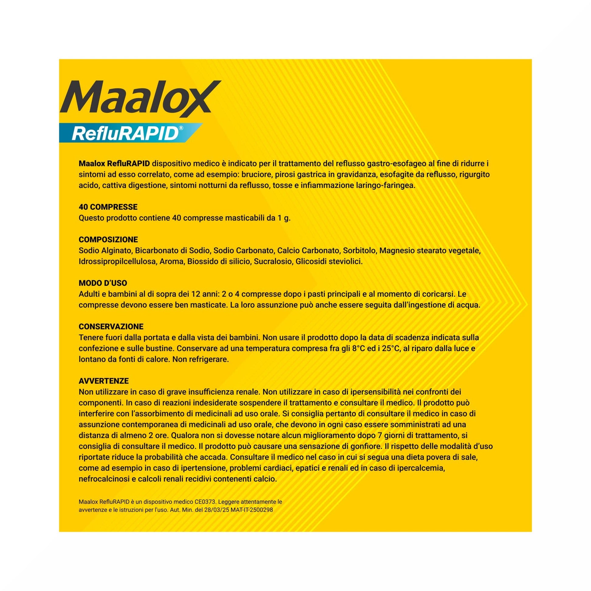 Maalox Reflurapid, Reflujo y Acidez, Acidez Gástrica, 40 comprimidos masticables-8