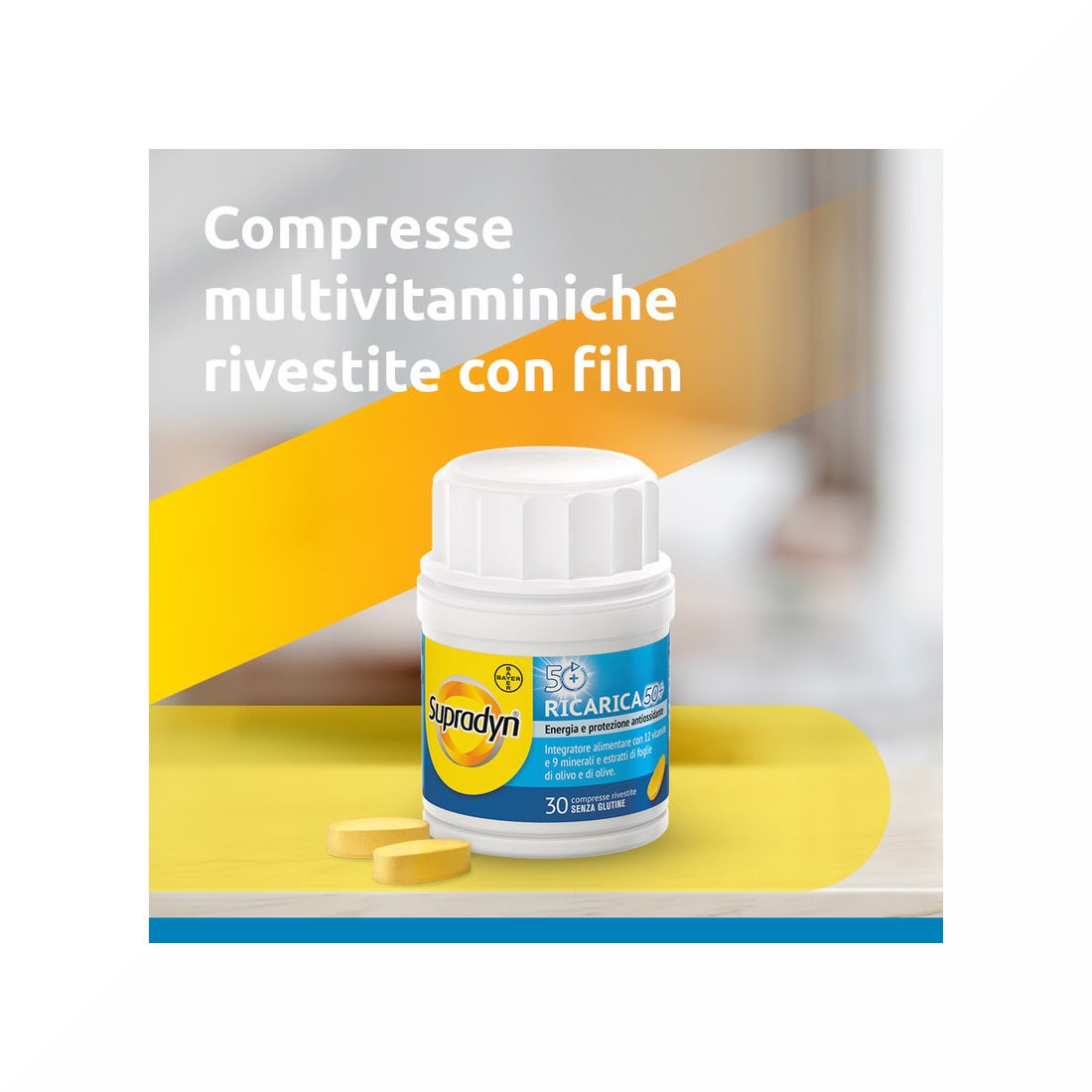 Supradyn Ricarica 50+ Integratore di Vitamine Gusto Arancia 30 Compresse Rivestite-23