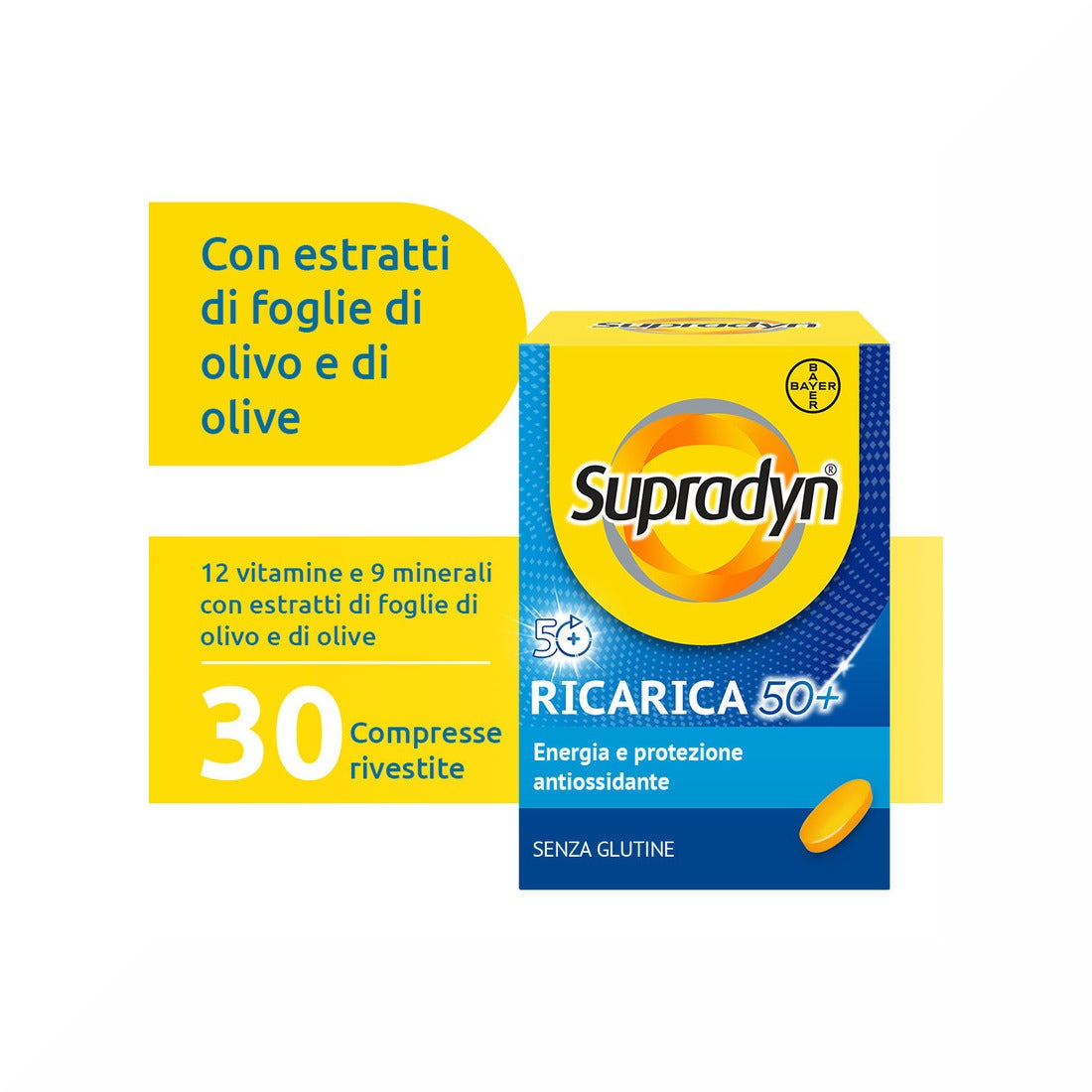 Supradyn Ricarica 50+ Integratore di Vitamine Gusto Arancia 30 Compresse Rivestite-28