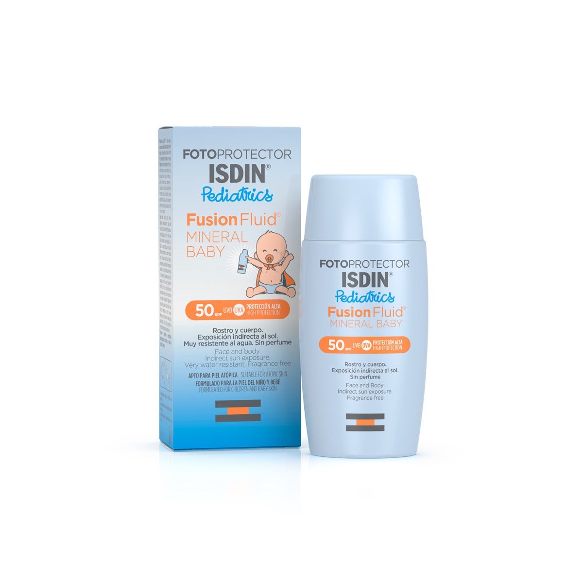 Isdin Fotoprotector Fusión Fluido Mineral Bebé Pediatría SPF50 50ml-5