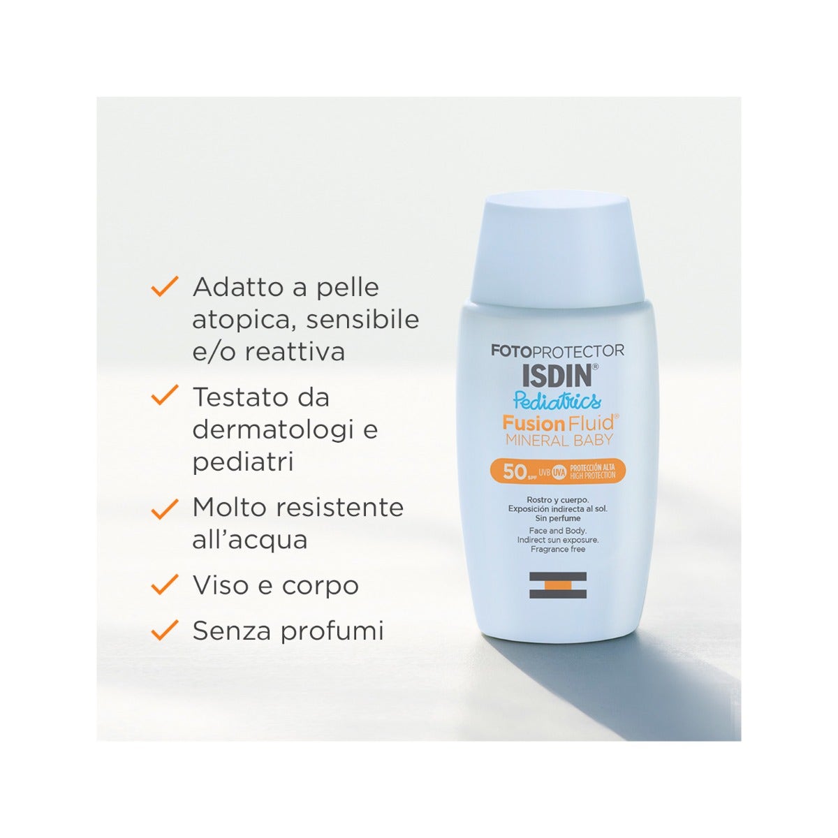 Isdin Fotoprotector Fusión Fluido Mineral Bebé Pediatría SPF50 50ml-7
