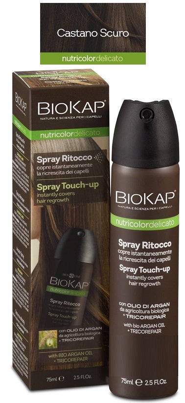 Línea Bios Biokap Nutricolor Spray Retoque Castaño Oscuro 75ml-2
