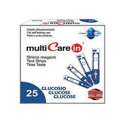 Multicare In Glucose Tiras Medidoras De Glucosa En Sangre 25 Piezas-1