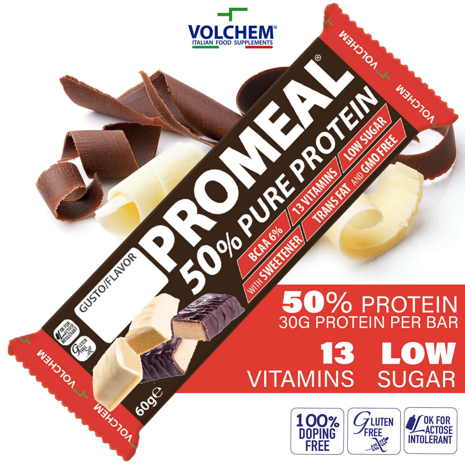 Promeal Proteína 50% Sabor Natural (Cubierta de Chocolate) 60g-1