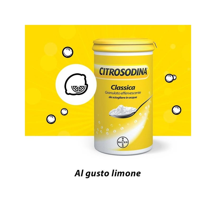 Citrosodina Granulato Effervescente Digestivo con Bicarbonato di Sodio gusto Limone 150 gr-24