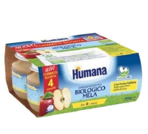 Humana Manzana Homogeneizada Orgánica 4x100g 4 Meses +-3