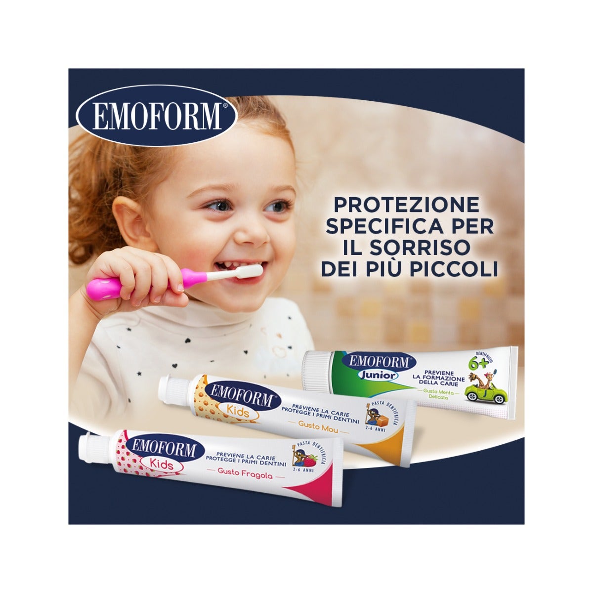 Emoform Kids Pasta Dentífrica Taste Mou 2-6 Años 50ml-6