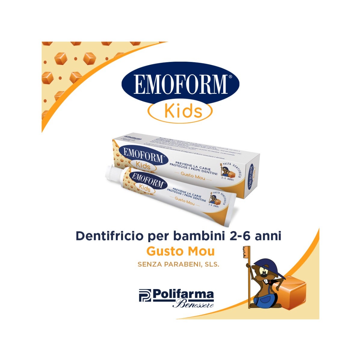 Emoform Kids Pasta Dentífrica Taste Mou 2-6 Años 50ml-3