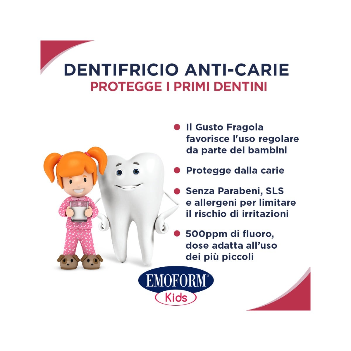 Emoform Kids Pasta Dentífrica Sabor Fresa 50ml-4