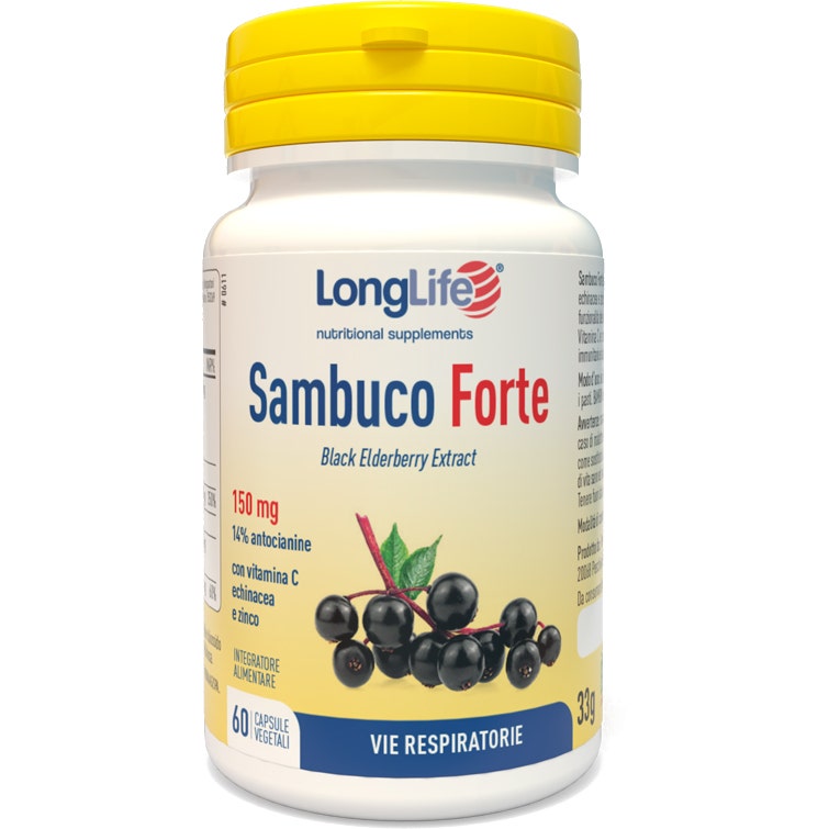 Longlife Sambuco Forte 60 Cápsulas-1