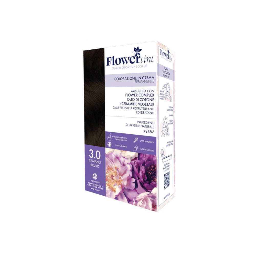 Flowertint Coloración Permanente en Crema Color 3.0 Castaño Oscuro-1