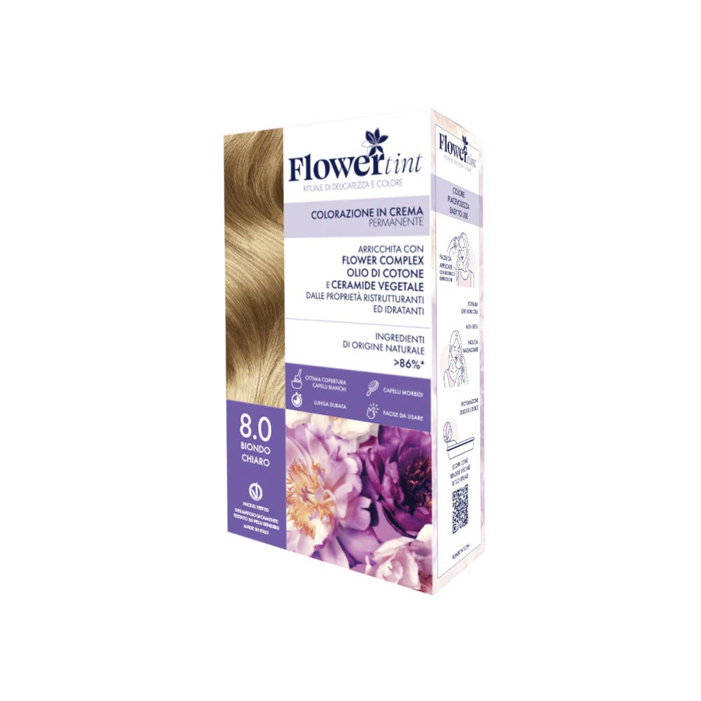 Flowertint Coloración Permanente en Crema Color 8.0 Rubio Claro-1
