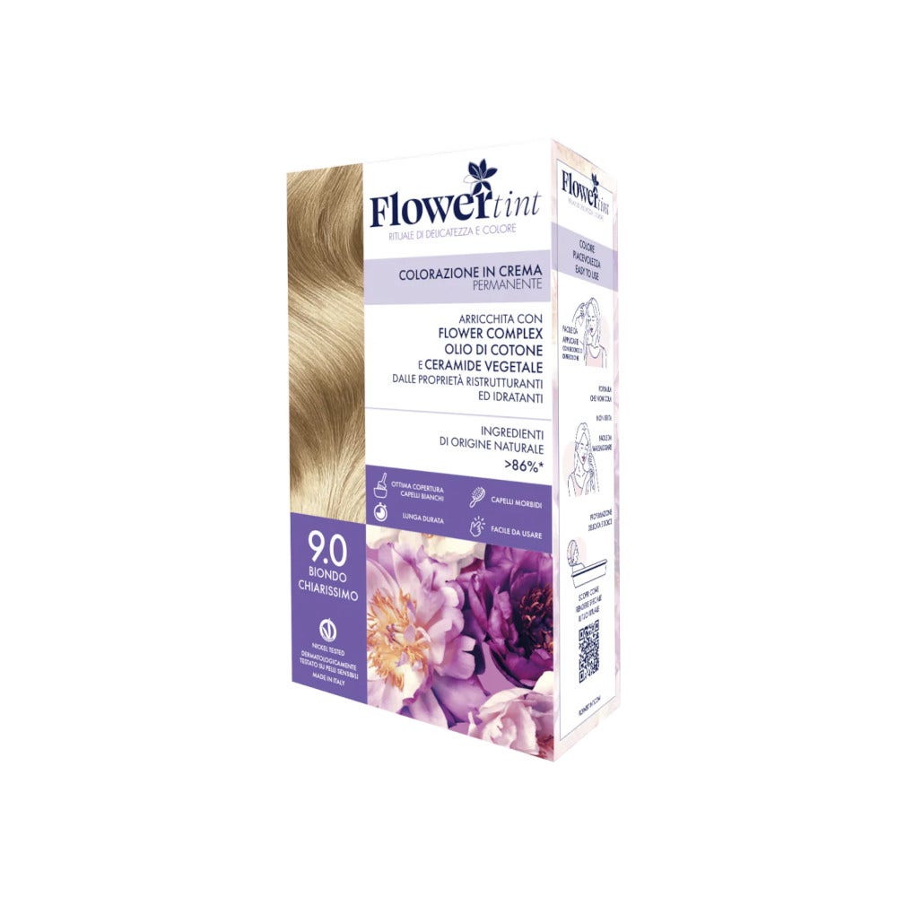 Flowertint Coloración Permanente en Crema Color 9.0 Rubio Muy Claro-1