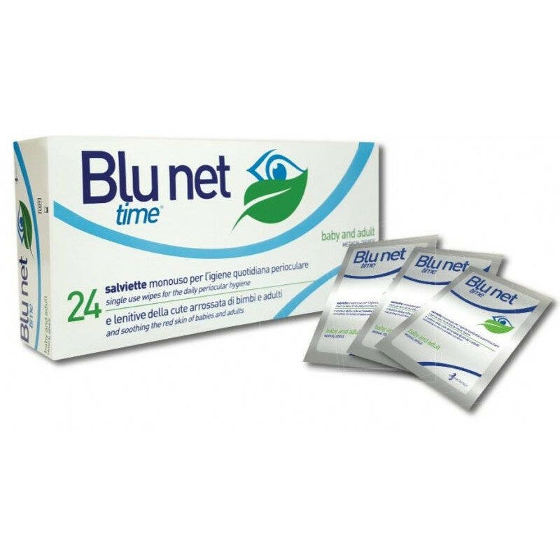 Blunet Time Toallitas Lenitivas Perioculares Piel Roja 24 Piezas-2